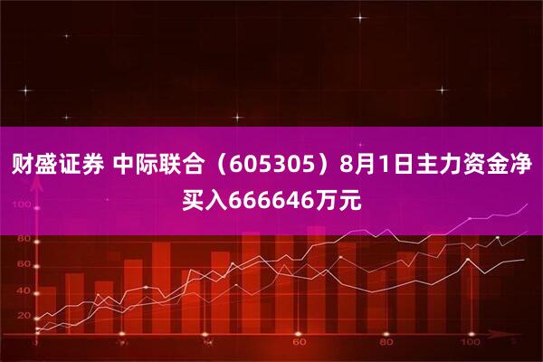 财盛证券 中际联合(605305)8月1日主力资金净买入666646万元
