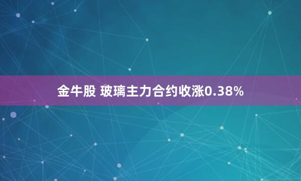 金牛股 玻璃主力合约收涨0.38%